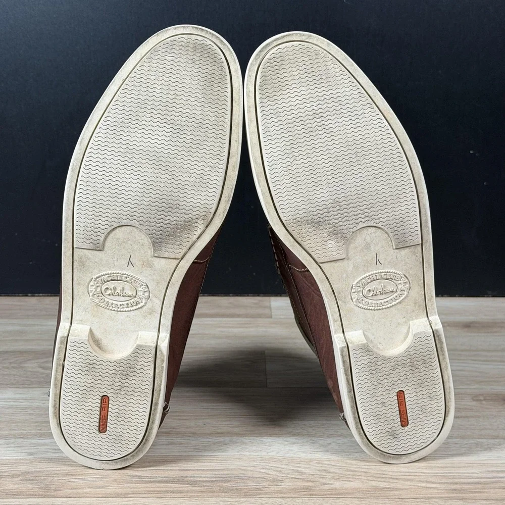 Cole Haan Chukka Boots Mens Size 13 Brown White Yacht Club Leather Preppy C10060